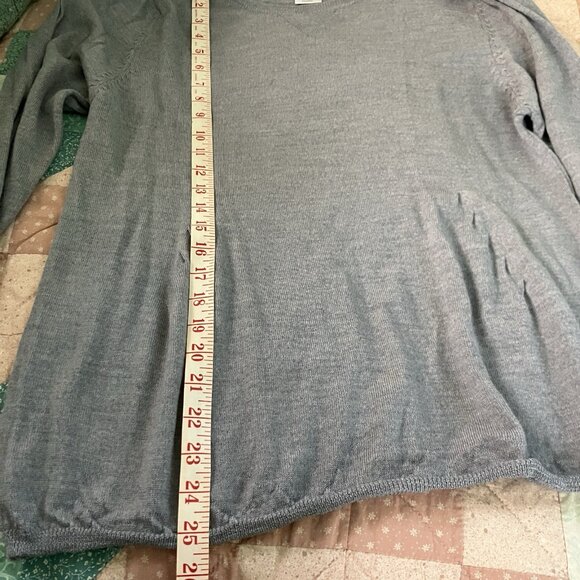 Bartolini Merino Wool Sweater Womens XL Gray Knit Pullover Made in Italy - Picture 5 of 6